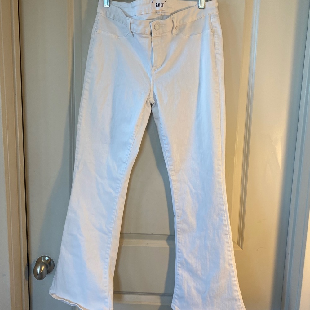PAIGE White Bell Bottom/ Flare Jeans, size 31
